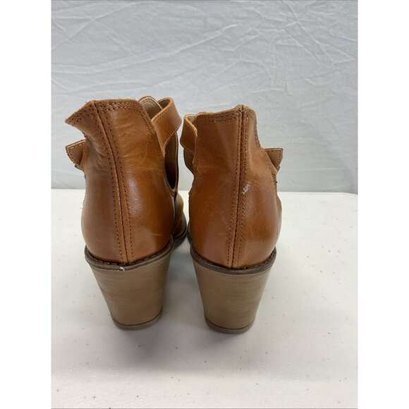 Lascana Leather cut out heeled Booties Ankle US 8 Made‎ in Italy western BOHO 39 - Picture 2 of 9